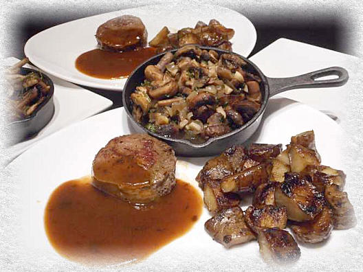 bison avec topinambour et champignons