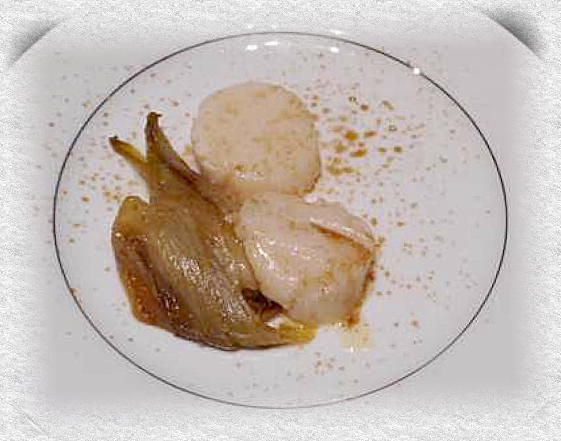 coquilles Saint-Jacques et chicorée caramélisée