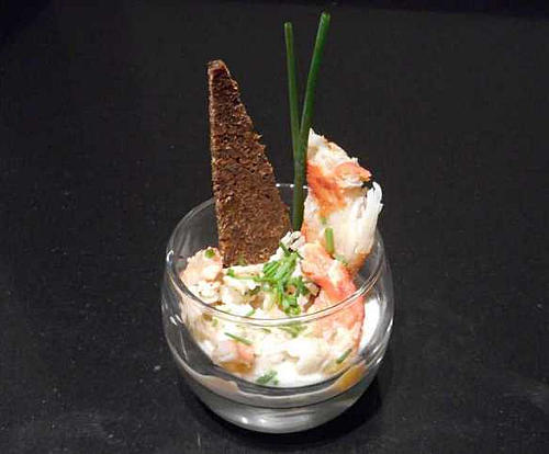 mousse de crabe aux mandarines