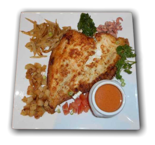 plie avec bisque de poisson de la mer du Nord