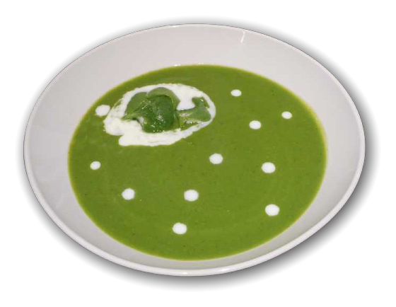 soupe aux pois au pourpier