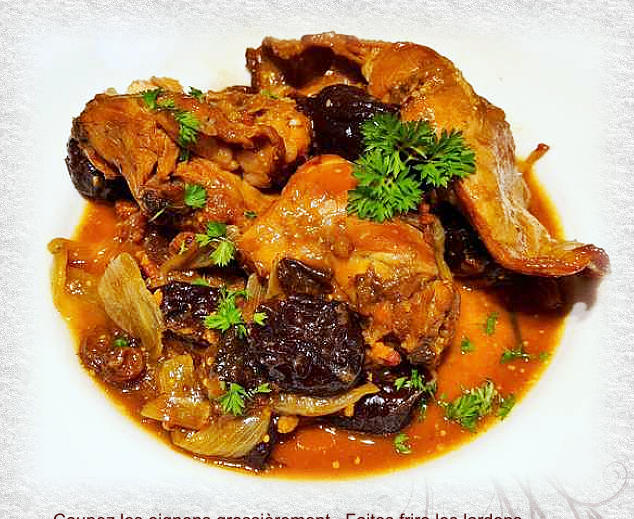 lapin aux prunes avec Trappiste