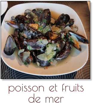 poisson et fruits de mer