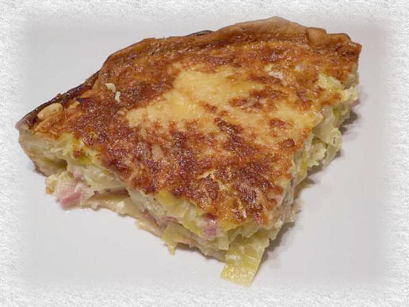 quiche au poireau et au jambon