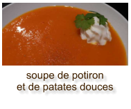 soupe de potiron et de patates douces