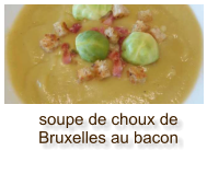 soupe de choux de Bruxelles au bacon