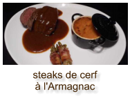 steaks de cerf à l'Armagnac