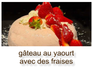 gâteau au yaourt avec des fraises