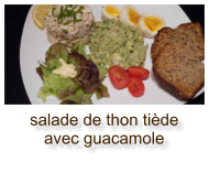 salade de thon tiède avec guacamole