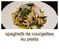 spaghetti de courgettes au pesto