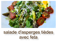 salade d'asperges tièdes avec feta