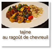 tajine au ragoût de chevreuil