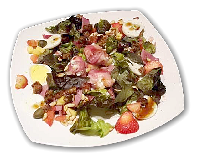Salade printanière au fromage de chèvre grillé