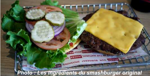 Photo : Les ingrédients du smashburger original