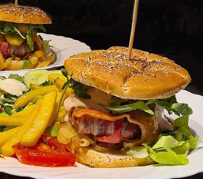 Black Angus beef burger