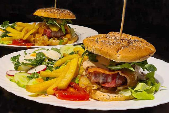 Black Angus beef burger