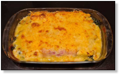 gratin d'asperges au jambon