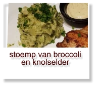 stoemp van broccoli en knolselder