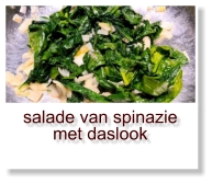 salade van spinazie met daslook