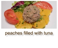 peaches filled with tuna