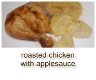 roasted chicken with applesauce