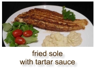 fried sole with tartar sauce