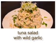 tuna salad with wild garlic