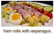 ham rolls with asparagus