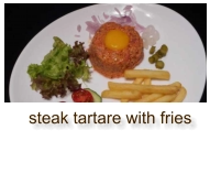 steak tartare with fries