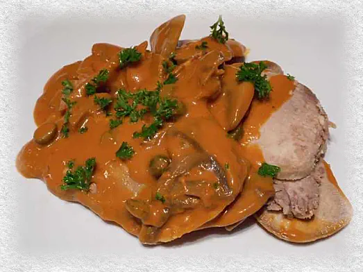 beef tongue in madeira sauce