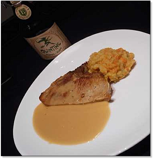 pork medallions with Quintine beer