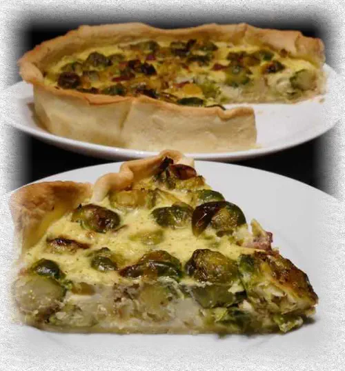 quiche with bacon and Brussels sprouts