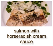 salmon with horseradish cream sauce