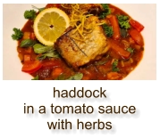 haddock in a tomato sauce with herbs