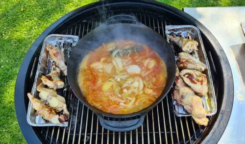 rabbit à l'orange on the barbecue 3