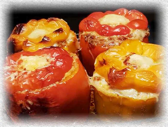 stuffed peppers with minced lamb and feta