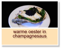 warme oester in champagnesaus