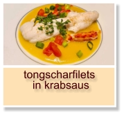 tongscharfilets in krabsaus