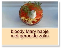 bloody Mary hapje met gerookte zalm