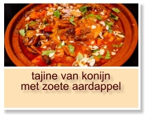 tajine van konijn met zoete aardappel