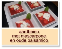 aardbeien met mascarpone en oude balsamico