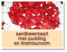aardbeientaart met pudding en tiramisuroom