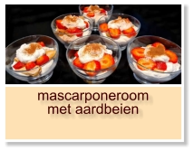 mascarponeroom met aardbeien