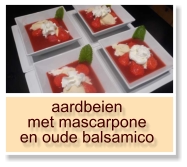 aardbeien met mascarpone en oude balsamico