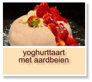 yoghurttaart met aardbeien