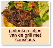 geitenkoteletjes van de grill met couscous