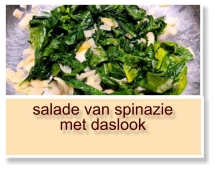 salade van spinazie met daslook