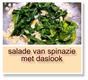 salade van spinazie met daslook