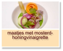 maatjes met mosterd-honingvinaigrette