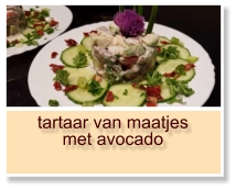 tartaar van maatjes met avocado